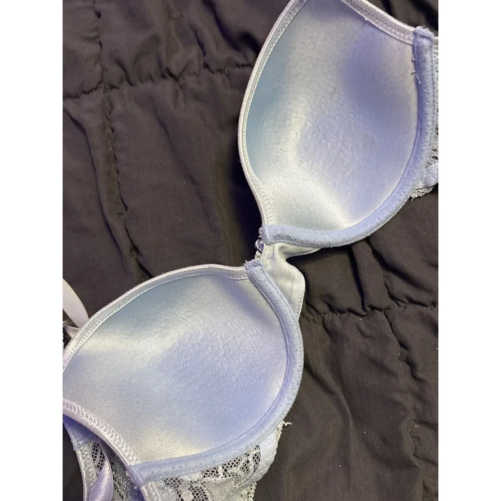 Women's Lace Push Up Bra Light Blue Size 34B
